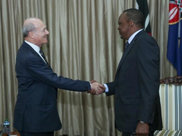 Prince Amyn Aga Khan meeting President Uhuru of Kenya
